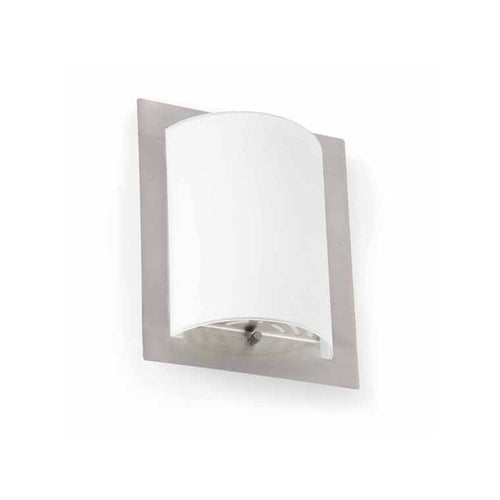 Faro Diula-1 - 1 Light Indoor Glas Wandlamp Mat Nikkel, E27
