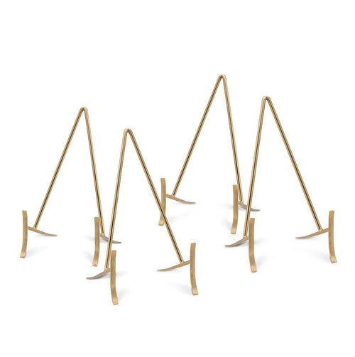 vtwonen - Bordenstandaard voor sierborden - Bordenhouder - Goud - 11x20cm - Set van 4 - vtwonen shop