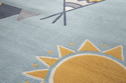 AFK Living vloerkleed Tipi - voor kinderen - blauw - 120 x 170 cm - vtwonen shop