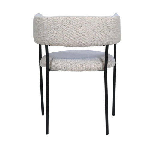 Giga Meubel Eetkamerstoel Malene - Stof - Beige - Set van 2