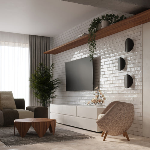 Sollux Lighting Wandlamp SENSES zwart - 25x8x29cm