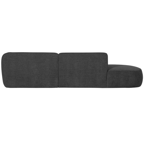 WOOOD chaise longue rechts Polly - Polyester - Grijs - 71x258x105/150