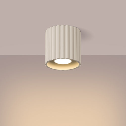Sollux Lighting Plafondlamp AURA 1 beige GU10 - 10x10x10cm