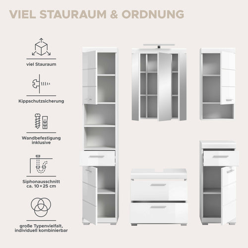 Furnilux Scout Badkamercombinatie - 164cm x 191cm x 34-37cm - vtwonen shop