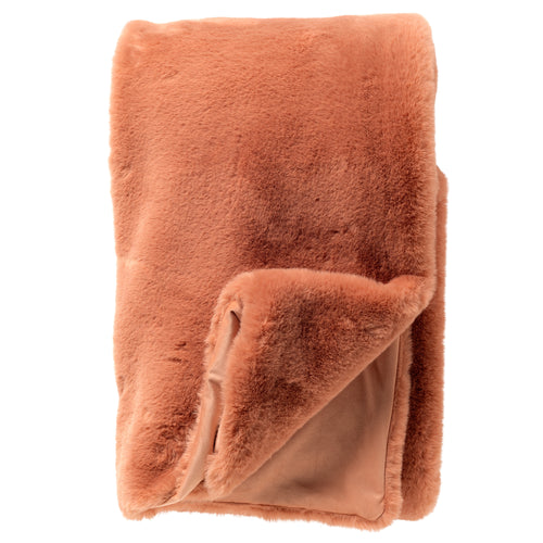 ZINZI - plaid 140x180 cm - bontlook - effen kleur - Muted Clay - beige