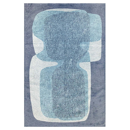 Lola&Moi vloerkleed Clear Sky - blauw - 140x200cm