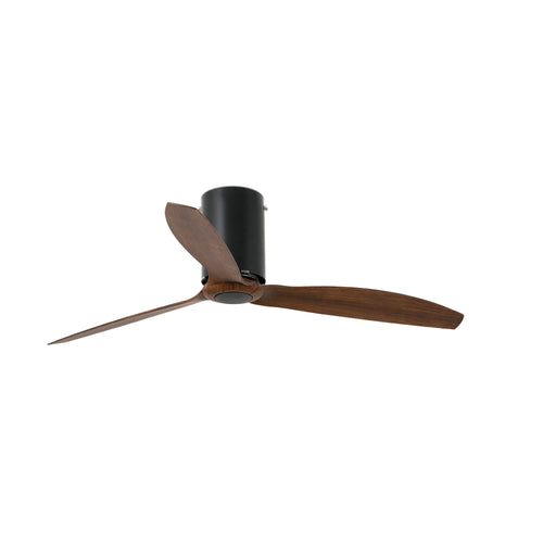 Faro Mini middelgrote plafondventilator met / zonder licht hout, mat zwart