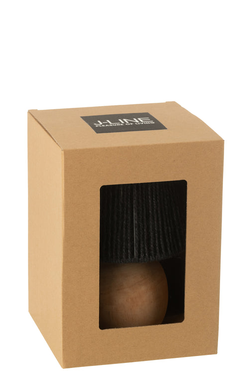 J-Line lamp - hout/metaal - zwart - LED lichtjes - vtwonen shop