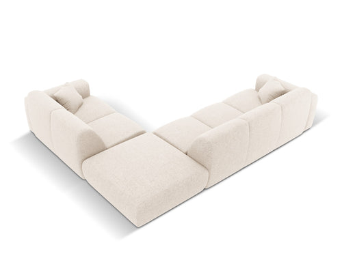 Cosmopolitan Design rechter hoekbank Nolio 4-zits, chenille, lichtbeige - 250x315x72cm