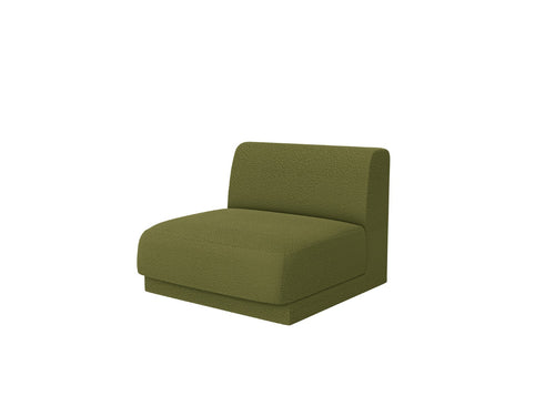 Micadoni Module Miley boucle donker olijfgroen - 90x75x70cm