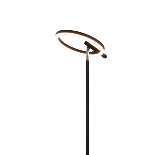 Searchlight Space LED vloerlamp, zwart metaal