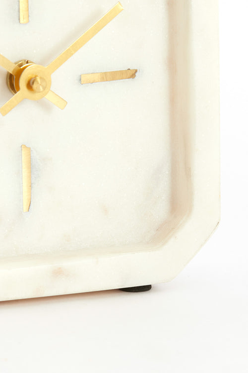 Light & Living klok PABLIA - 13x4x13 cm - wit