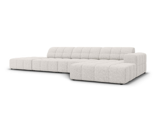 Cosmopolitan Design rechter hoekbank Chicago 5-zits, chenille lichtgrijs - 167x348x78cm