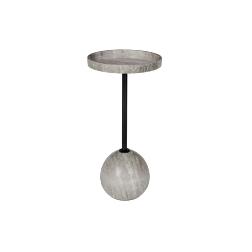Zuiver Cocktail Bijzettafel Rond 25 cm Marmer - Grijs - vtwonen shop