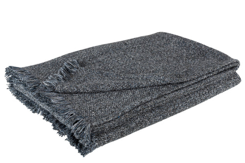 J-Line plaid Etnic - katoen - blauw - 130 x 170 cm - vtwonen shop