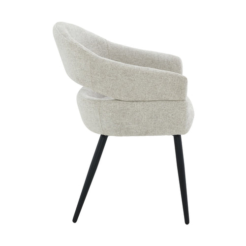 Livingfurn eetkamerstoel Megan - beige - set van 2 - 62x58x85