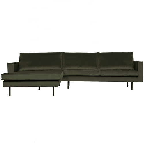 BePureHome chaise longue links Rodeo - Velvet - Green Hunter - vtwonen shop