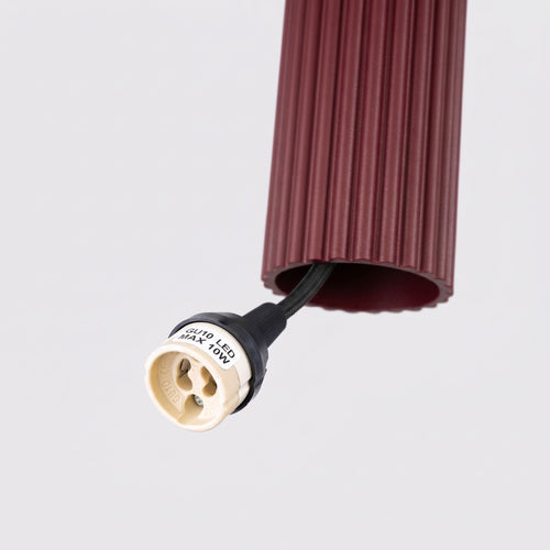 Sollux Lighting Hanglamp KARBON 1 bordeaux - 8x8x118cm