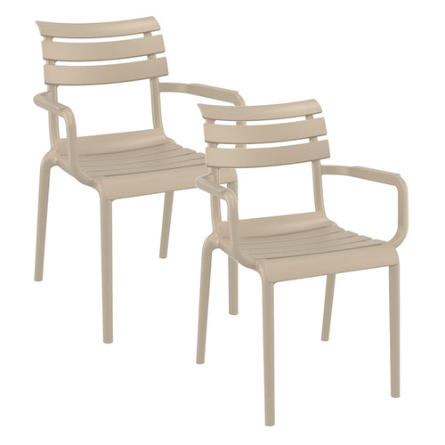 Garden Impressions tuinstoel Paris taupe - 2 stuks