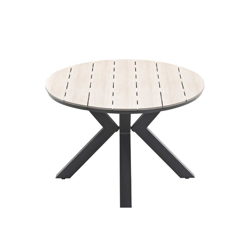 Edison tafel - ovaal - 180x115 cm - carbon black -light teak Vironwood