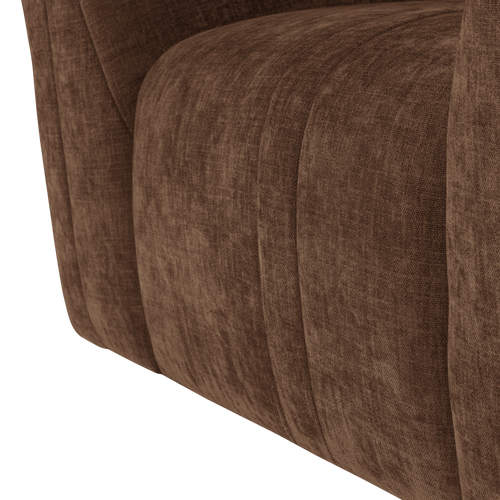 WOOOD fauteuil Omaire - Chenille - Lichtbruin