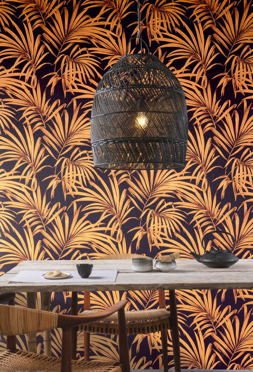 Masureel behang bladeren zwart - 53 cm x 10.05 m - 631967 - vtwonen shop