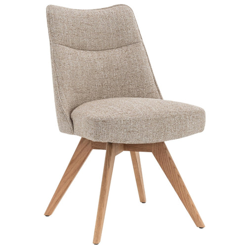 DÉJA Living Eetkamerstoel Meau - Beige/Naturel - Draaibaar - Set van 2 - vtwonen shop