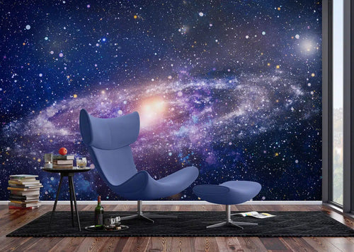 Sanders & Sanders fotobehang planeten in de ruimte blauw 375 x 270 cm 601469