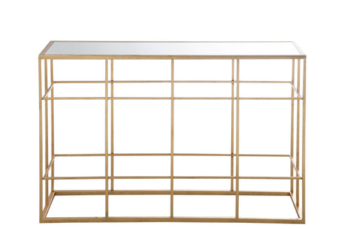 J-Line console Spijlen - metaal/glas - goud