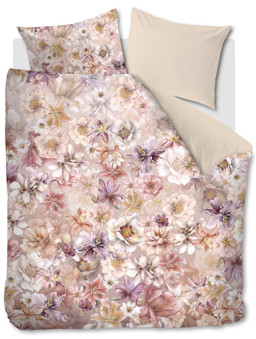 Kardol Dekbedovertrek Vario Florum - 200 x 200/220 cm - Terra
