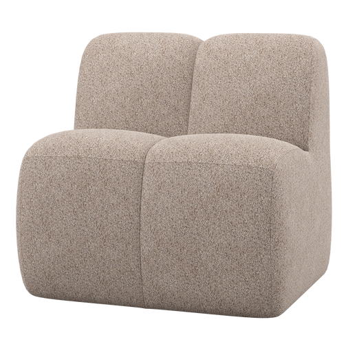 WOOOD eetbankje 84 cm met rugleuning Mojo - Wollig - Donkerzand