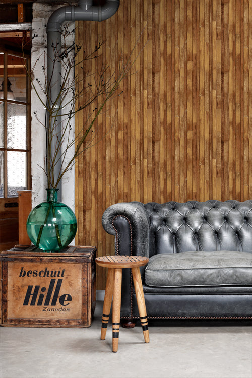 ESTAhome behang sloophout oranje bruin - 53 cm x 10.05 m - 138811
