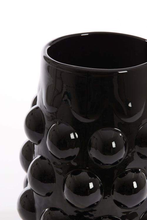 Light & Living vaas HAROA - Ø24x30cm - zwart