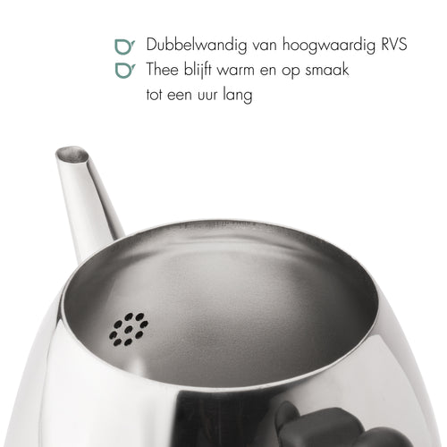 Bredemeijer - Theepot Duet Classic 1,2L zwart beslag - vtwonen shop