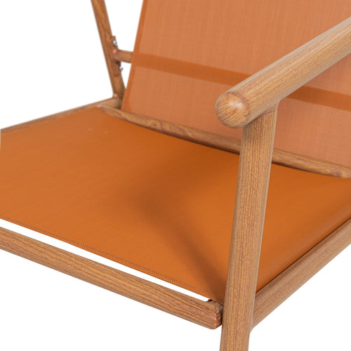 WOOOD tuin 2-zits bank & loungestoel Cavero - Aluminium - Terra