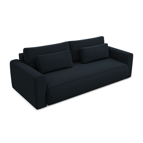 LaMiaSofa 3-zits slaapbank Perugia - velours - koningsblauw - 238x105x82