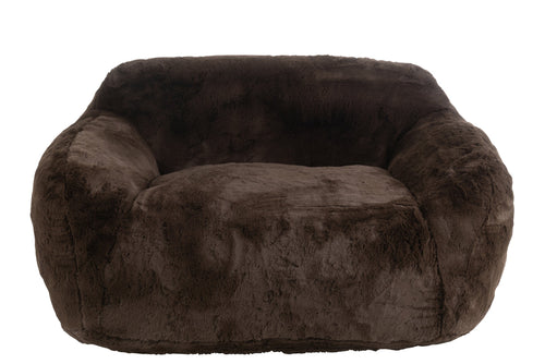 J-Line zetel Cutie - polyester - bruin - large