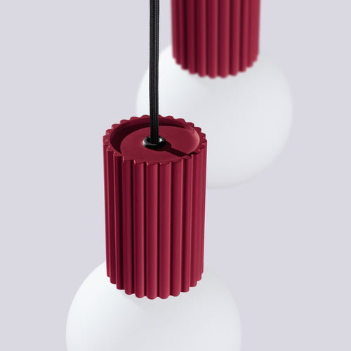 Sollux Lighting Hanglamp HALO 2P bordeaux - 15x15x120cm