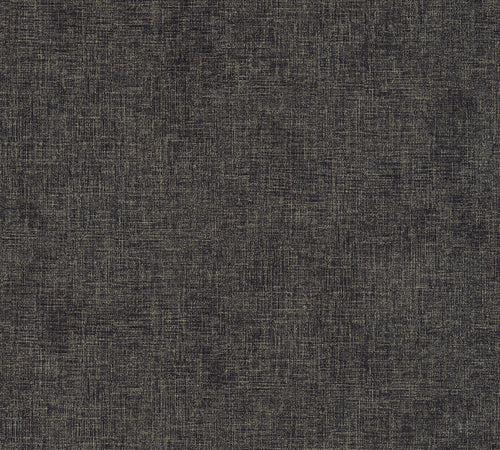Livingwalls behang linnenstructuur zwart en goud - 53 cm x 10.05 m - AS-374314 - vtwonen shop