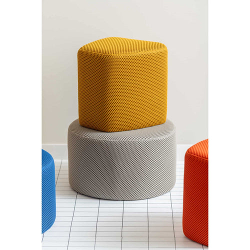 Leitmotiv poef Retro Mesh - grijs - Ø50cm