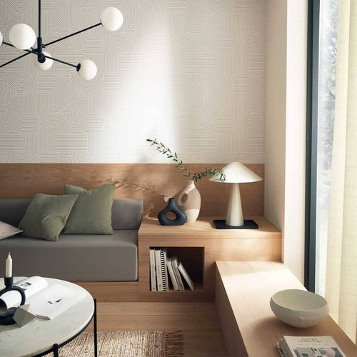 Graham & Brown Vliesbehang - Centra White - 10mx52cm - vtwonen shop