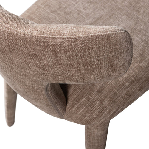 WOOOD eetkamerstoelen Permit - Polyester - Zand - Set van 6 - vtwonen shop