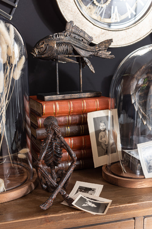 J-Line decoratie Boeken - polyresin - bruin - large