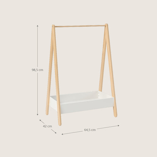 Petite Amélie Hölzernes Kleiderregal Cerise 98,50 cm - Weiß - vtwonen shop