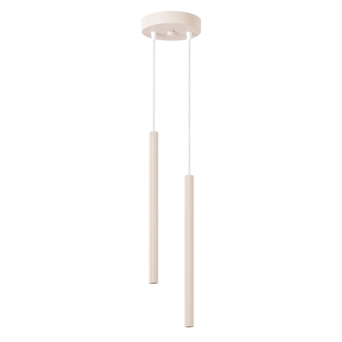 Sollux Lighting Hanglamp ARCHE 2P beige - 15x15x118cm