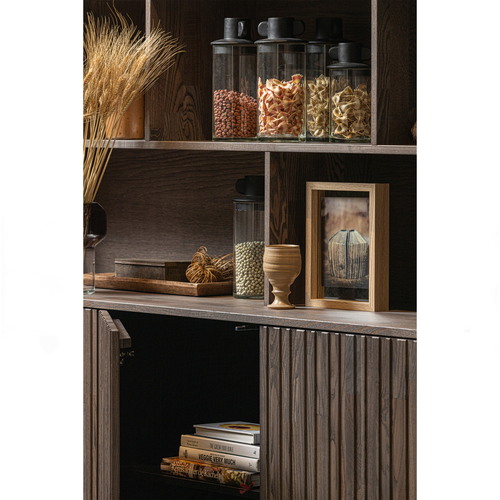 WOOOD wandkast New Gravure - Essen - Espresso - 150x200x44 - vtwonen shop