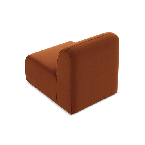 LaMiaSofa Bankmodule midden Cervo - velours - terracotta - 70x94x75