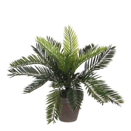 Mica Decorations Cycas Palm Kunstplant in Bloempot Stan - H33 x Ø34 cm - Groen