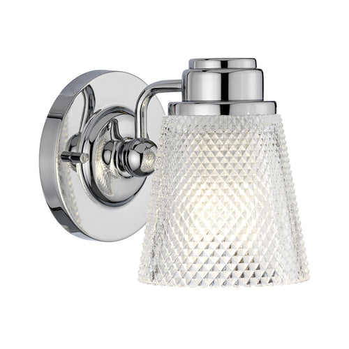 Hudson 1 Lichte Wandlamp Gepolijst Chroom IP44