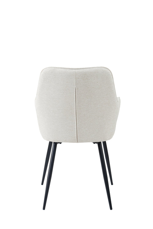 Housecraft Living Maud Eetkamerstoelen met armleuning Off-White - Set van 2 - vtwonen shop